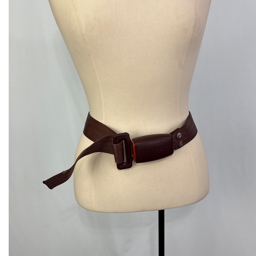 Vintage Bendix Seat Belt Belt‎ Maroon Industrial Automotive Adjustable Upcycle